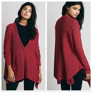 Free People Shark Bit Hem Cardigan